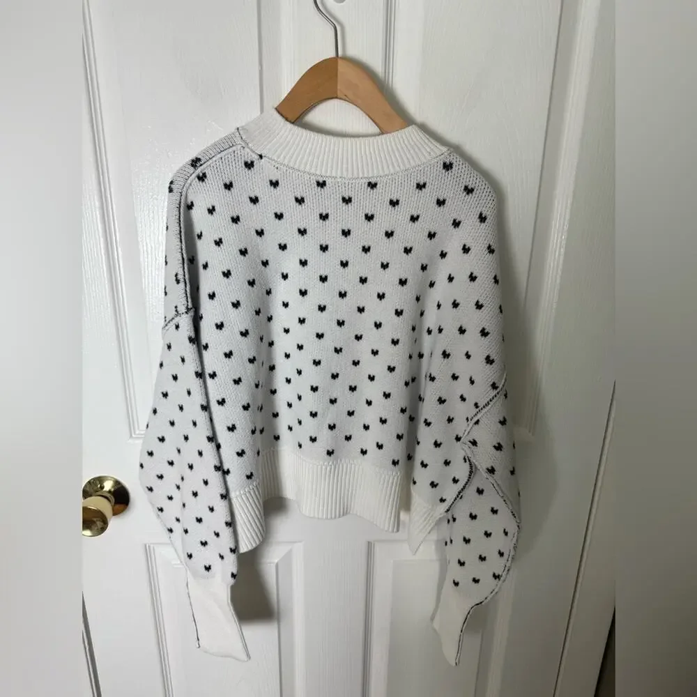 Free People Pattern Easy Street Crop Pullover XS